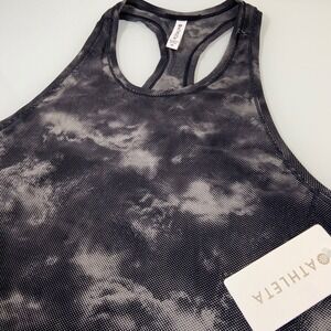 Athleta Ultimate Printed Train Tank Top 1X Black Grey Pattern Racerback‎ NEW